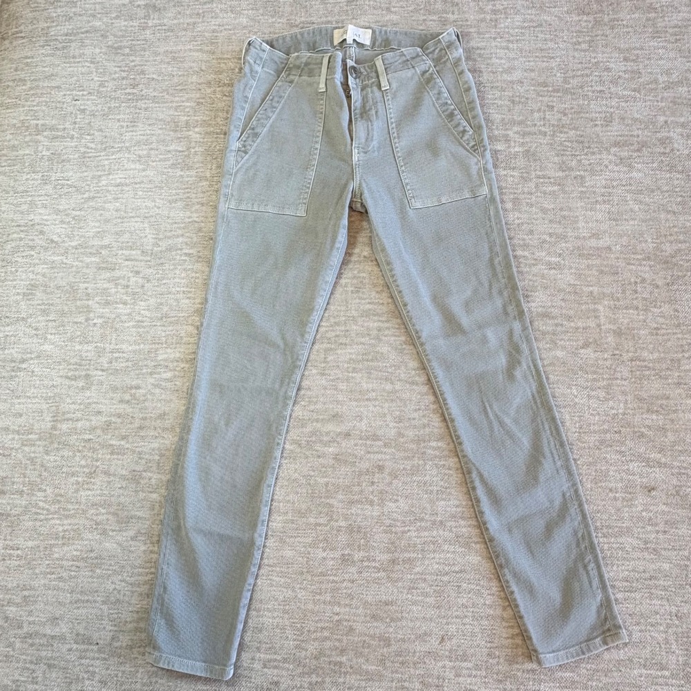 THE‎ GREAT Skinny Pants Corduroy 26 Sage Stretch Carpenter High Rise Womens USA